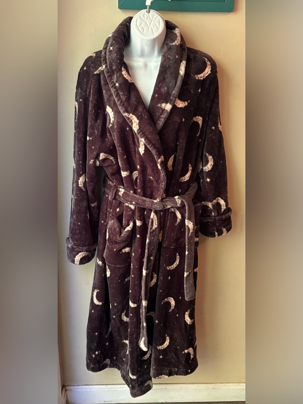 Sonoma Goods For Life Celestial Moon & Stars Plush Robe Size M